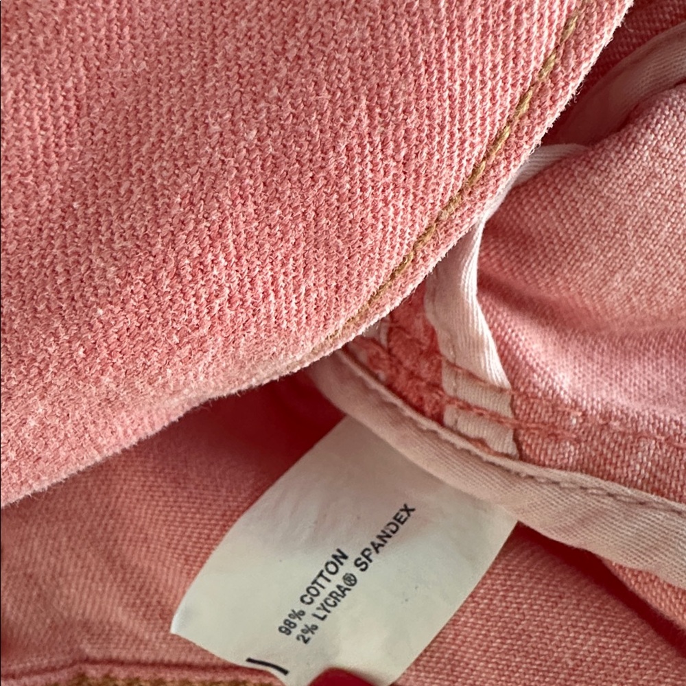 Gap Denim Jacket Medium Coral Peach - Picture 3 of 6